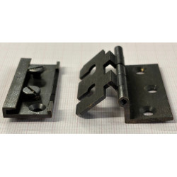 Cerniera regolabile astuccio quadro a doppia battuta in ottone bronzato - 3C per mobile Armadio