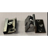 Cerniera regolabile astuccio quadro a doppia battuta in ottone bronzato - 3D per mobile Armadio