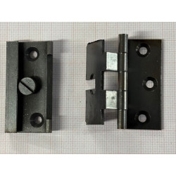 Cerniera regolabile astuccio quadro a doppia battuta in ottone bronzato - 3D per mobile Armadio