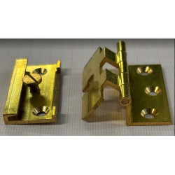 Cerniera regolabile astuccio quadro a doppia battuta in ottone - 3D per mobile Armadio