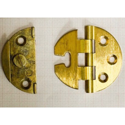 Cerniera regolabile rotonda astuccio rotondo a mezza battuta in ottone - 4A per mobile Armadio