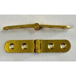 Cerniera a bordi tondi in ottone mm 15x80 - per mobile