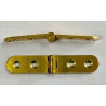 Cerniera a bordi tondi in ottone mm 15x80 - per mobile