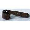 Cerniera eccentrica con base in ottone bronzato regolabile - mobili anni 60