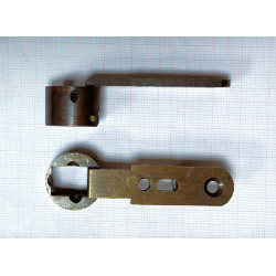 Cerniera eccentrica con base in ottone bronzato regolabile - mobili anni 60