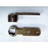 Cerniera eccentrica con base in ottone bronzato regolabile - mobili anni 60