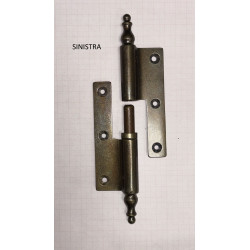 Cerniere a libro stile barocco in ottone bronzato 100 mm per porte