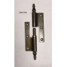 Cerniere a libro stile barocco in ottone bronzato 100 mm per porte