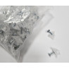 Fermaschiena triangolare per armadi, plastica TRASPARENTE, vite premontata, 20 pezzi