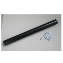 Gamba per tavolo o penisola, diametro 8cm, altezza 71cm, colore NERO