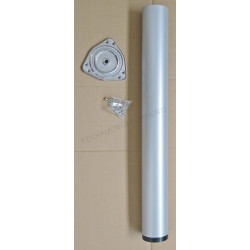 Gamba per tavolo o penisola, diametro 8cm, altezza 87cm, colore GRIGIO ALLUMINIO