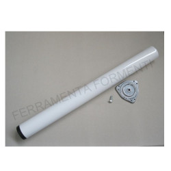 Gamba per tavolo o penisola, diametro 8cm, altezza 71cm, colore BIANCO