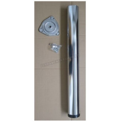 Gamba per tavolo alto o penisola, diametro 8cm, altezza 110cm, colore CROMO LUCIDO