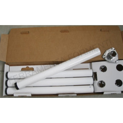 Set 4 gambe per tavolo o penisola, diametro 6cm, altezza 71cm, colore BIANCO