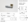 Giunzione per mobili e pannelli BMD Mascheroni, perno 37mm, vite d.13 x 15mm, ORO