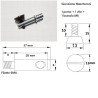 Giunzione per mobili e pannelli BMD Mascheroni, perno 37mm, vite d.13 x 15mm, BRONZO