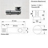 Giunzione per mobili e pannelli BMD Mascheroni, perno 37mm, vite d.13 x 15mm, ZINCATO