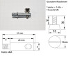 Giunzione per mobili e pannelli BMD Mascheroni, perno 37mm, vite d.13 x 20mm, ZINCATO