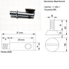 Giunzione per mobili e pannelli BMD Mascheroni, perno 37mm, vite d.18 x 15mm, BRONZO
