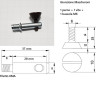 Giunzione per mobili e pannelli BMD Mascheroni, perno 37mm, vite d.18 x 25mm, BRONZO