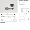 Giunzione per mobili e pannelli BMD Mascheroni, perno 37mm, vite d.18 x 25mm, ORO