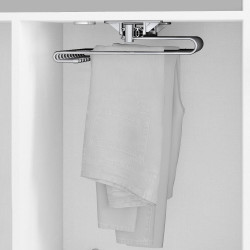 Porta pantaloni estraibile per armadio, 11 aste, colore cromo