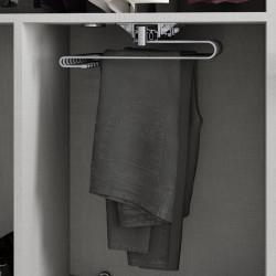 Porta pantaloni estraibile per armadio, 11 aste, colore cromo
