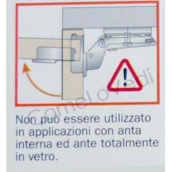 D006SNB SMOVE SALICE ammortizzatore per ante cucina con fissaggio adesivo