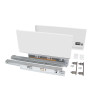 Spondine + guide per cassetto, cm 50, altezza 178mm. Bianco opaco