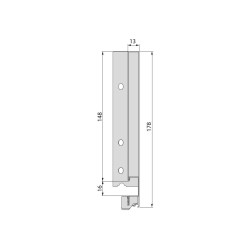 Spondine + guide per cassetto, cm 50, altezza 178mm. Bianco opaco