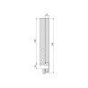 Spondine + guide per cassetto, cm 50, altezza 178mm. Bianco opaco