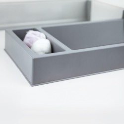 Salva sifone per cassetti del bagno, in plastica, rettangolare, colori bianco o grigio